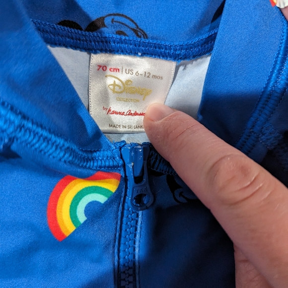 Hanna Andersson Disney Collection Blue Mickey Rashguard, 6-12m - Picture 2 of 3